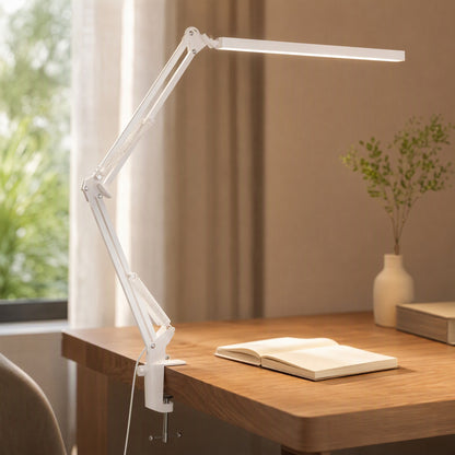 Alushade™ USB Clip Desk Lamp With Aluminum Shade, styled close view