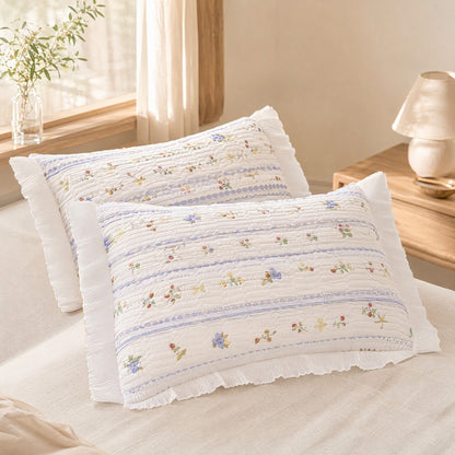 Quiltrest™ Quilted Pillowcases, Two-Piece Set in a calm home setting