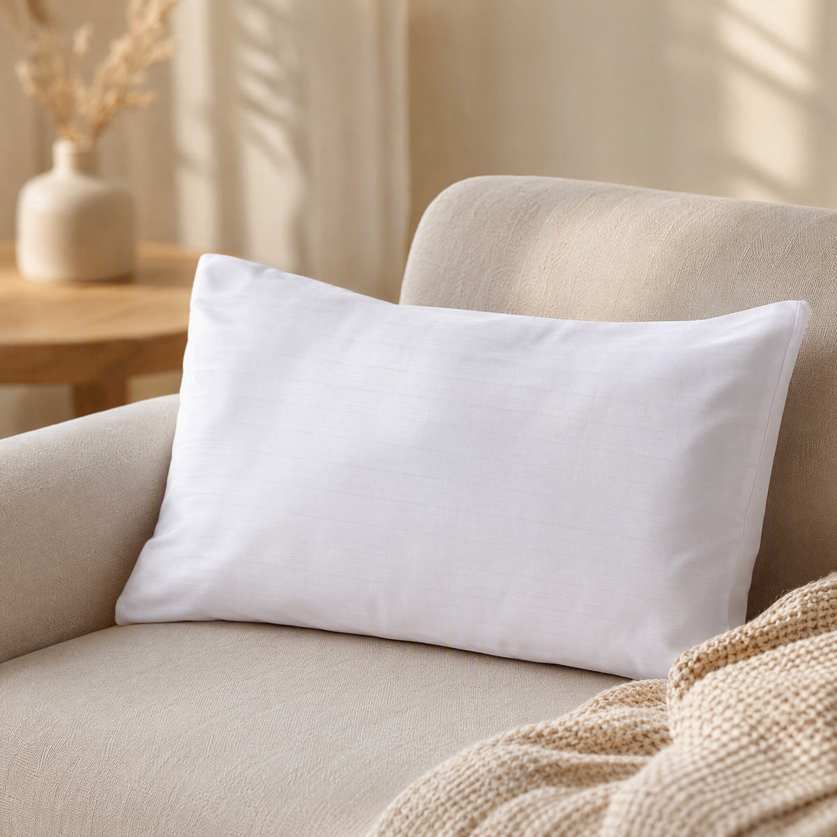 Zipcover™ Polyester Zippered Pillow Insert Cover, styled close view
