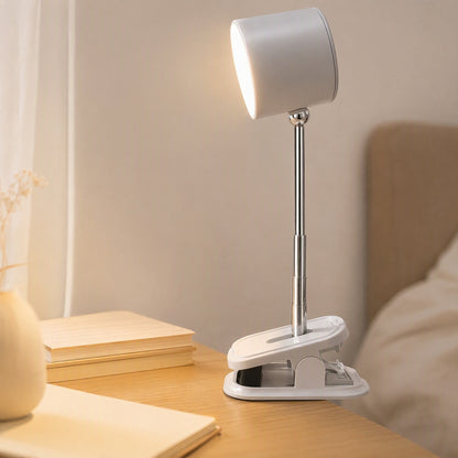 Clampglow™ Clamp-On Rechargeable LED Desk Lamp, styled close view