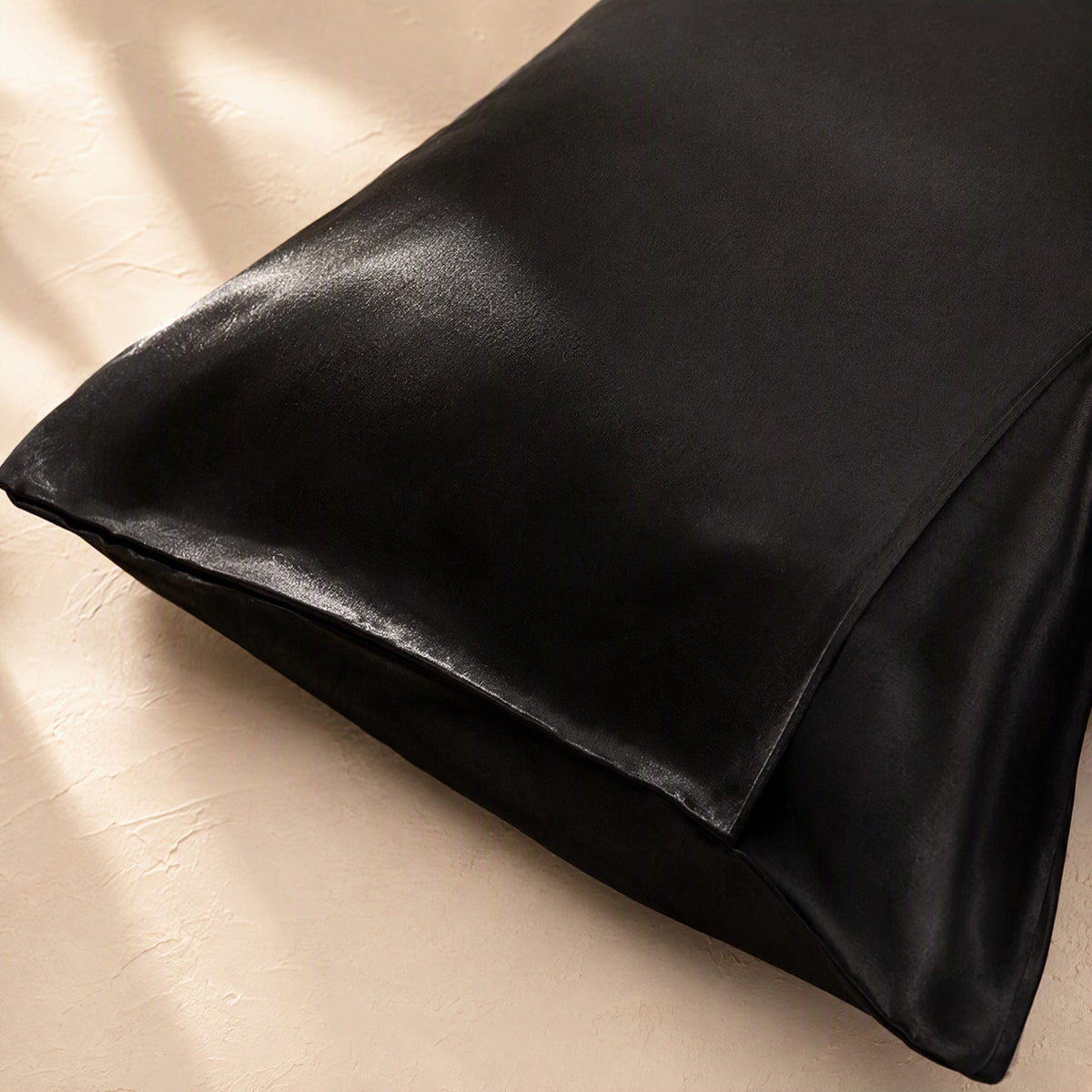 Satinhush™ Polyester Satin Pillowcase, material and detail close-up