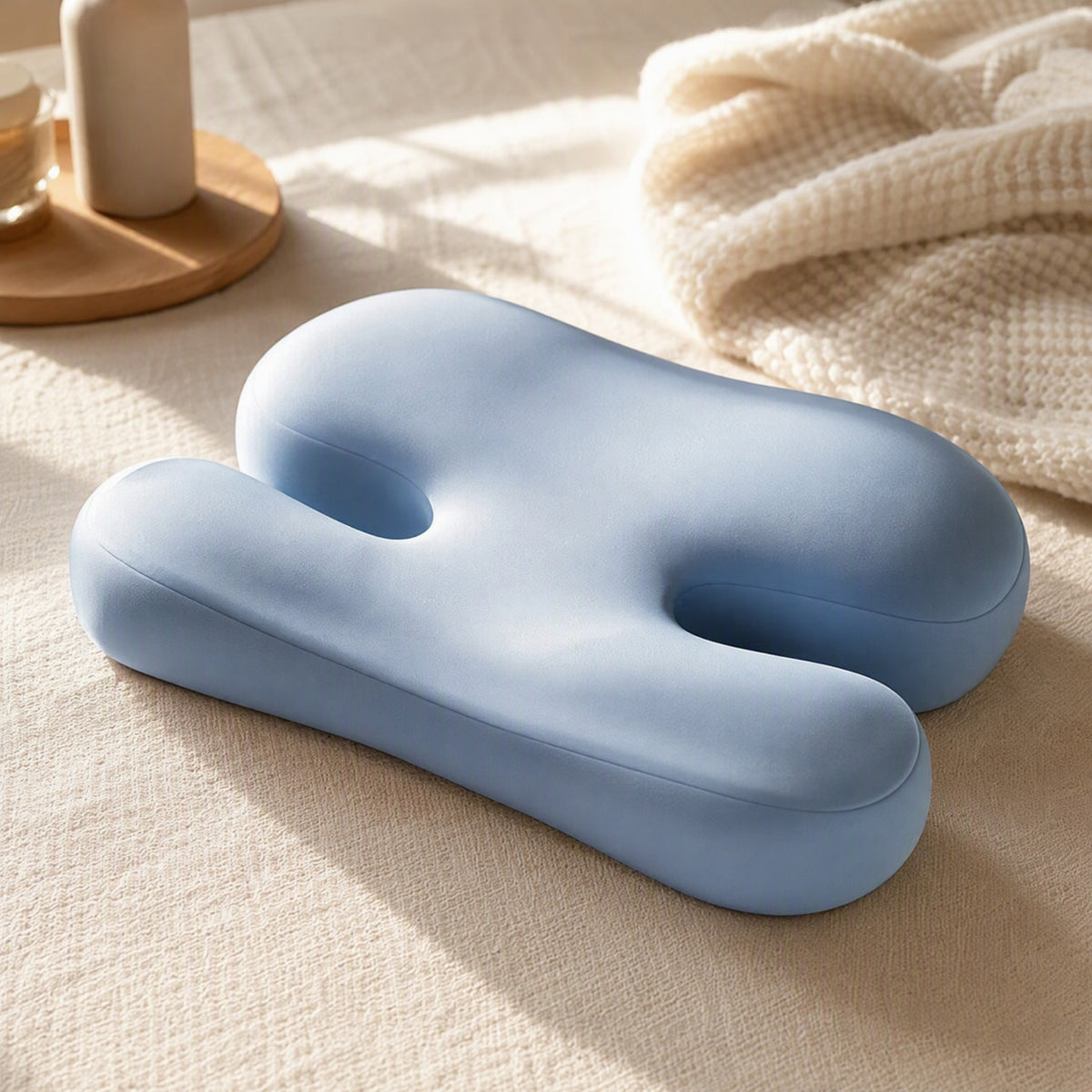 Necknook™ H-Shape Neck Support Pillow, styled close view