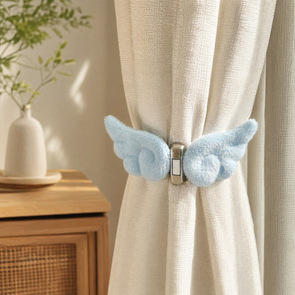Plushhold™ Magnetic Plush Curtain Tiebacks, styled close view