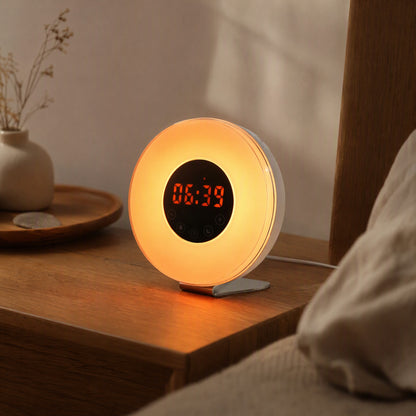 Dayflare™ LED Sunrise Alarm Clock, styled close view