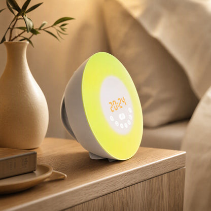 Dawntune™ Sunrise Alarm Clock With FM Radio, styled close view