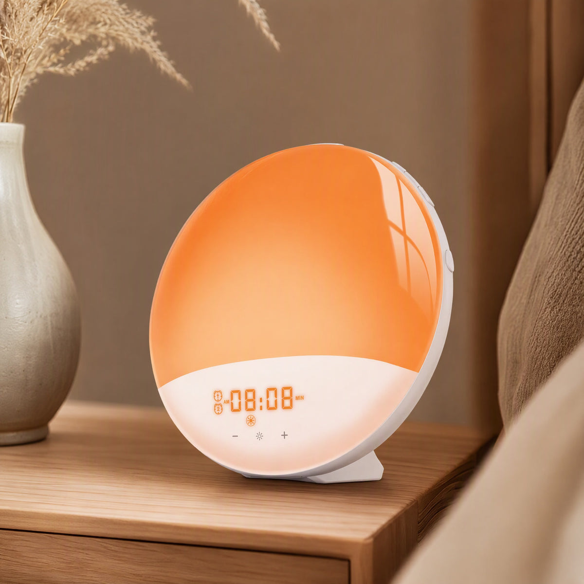 Daycolor™ Colorful Sunrise Sunset Alarm Clock, styled close view