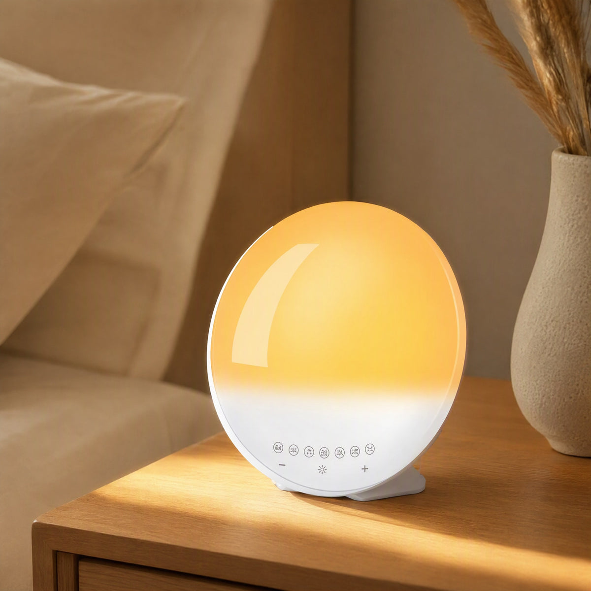 Dusktune™ Sunrise Sunset Alarm Clock With FM Radio, styled close view