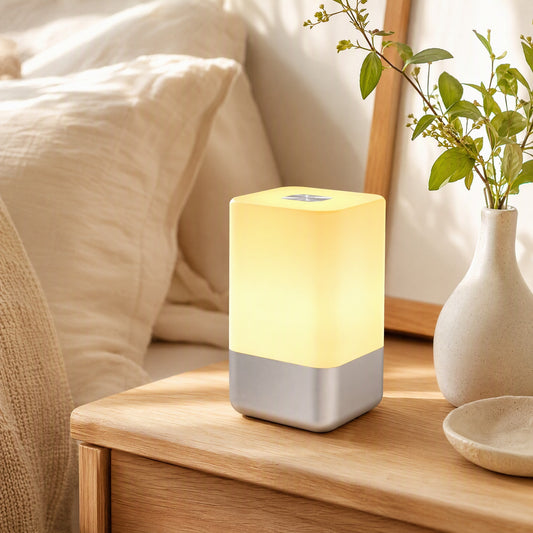 Daystir™ Simulated Sunrise Alarm Clock in a calm home setting
