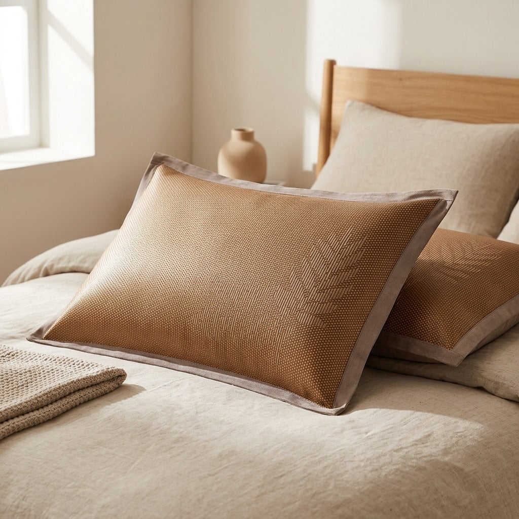Vinehush™ Ice Vine Embroidered Pillowcase, styled close view