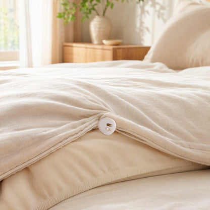 Cottonclasp™ Cotton Quilt Cover Clip in a calm home setting