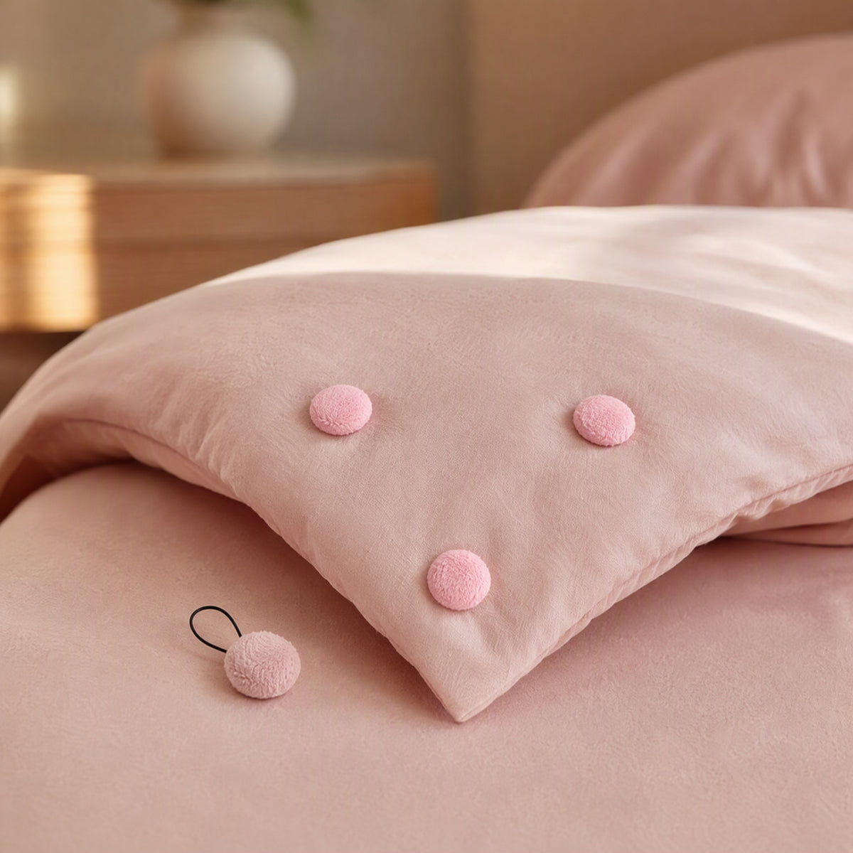 Cottonclasp™ Cotton Quilt Cover Clip, styled close view