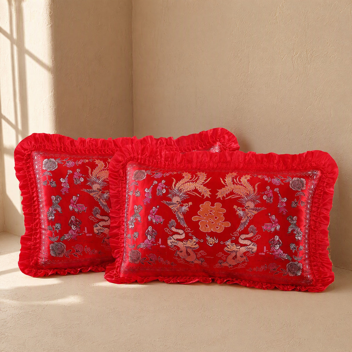 Weavepair™ Nylon Jacquard Pillowcase Pair