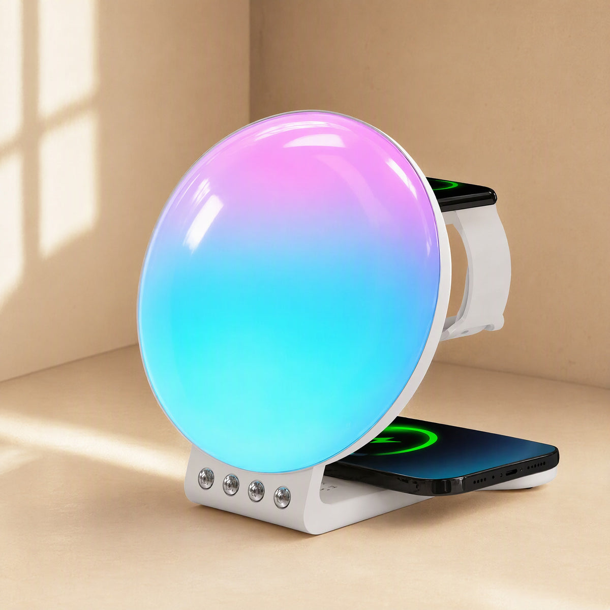 Sunchime™ Sunrise Sunset Alarm Clock With Wireless Charging
