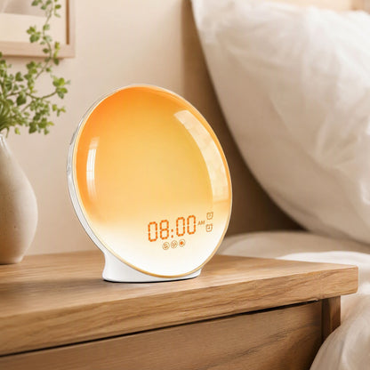 Risechime™ Sunrise Wake-Up Alarm Clock Night Light, styled close view