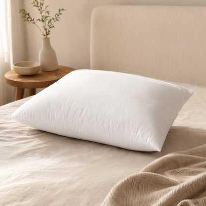 Neckloft™ Cotton Neck Support Pillow Core, styled close view