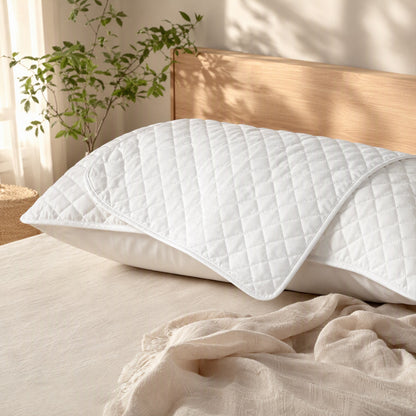 Quiltsoft™ Quilted Polyester Pillowcase in a calm home setting
