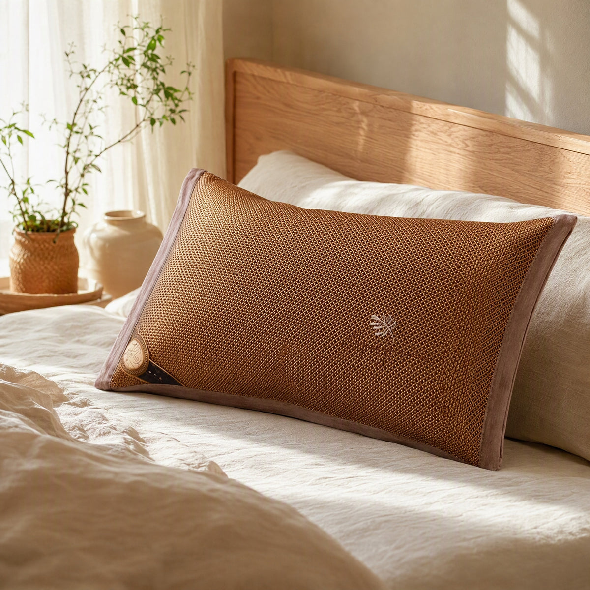 Dewslumber™ Ice Silk Summer Pillowcase in a calm home setting