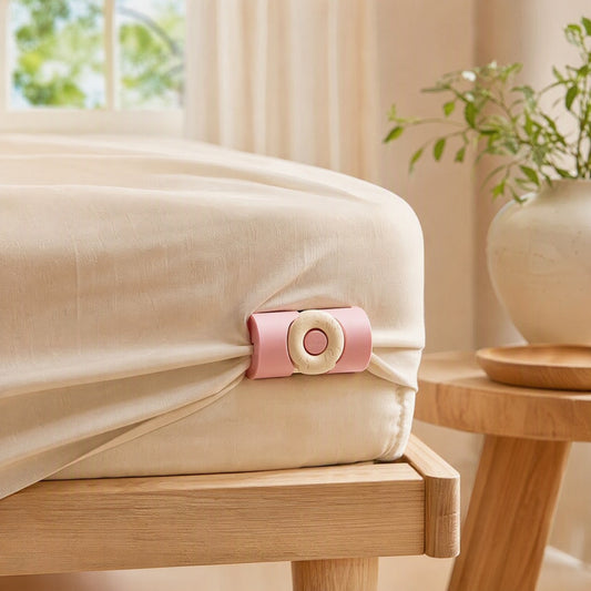 Sheetlock™ Plastic Bed Sheet Fixer Clip in a calm home setting