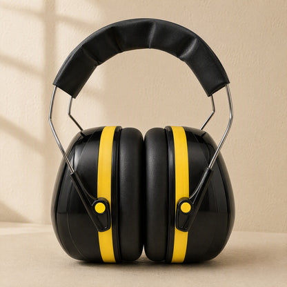 Dozemuff™ Yellow Soundproof Earmuffs for Sleeping, material and detail close-up