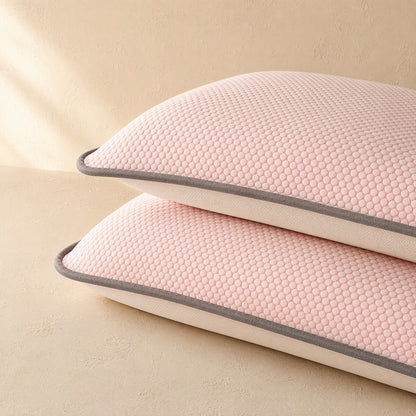 Fiberhush™ Polyester Fiber Pillowcase Pair, material and detail close-up