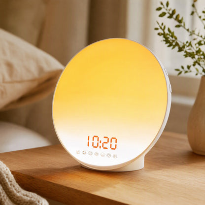 Riseglow™ Sunrise Alarm Clock Light, styled close view