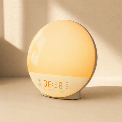 Glowrise™ Wake-Up Alarm Clock Table Lamp, material and detail close-up