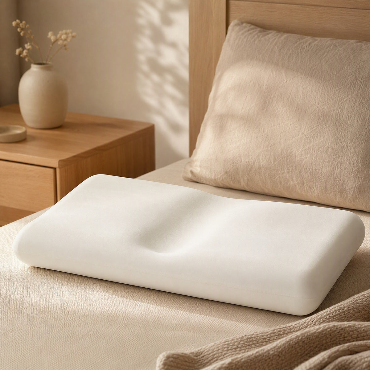 Nestcore™ Memory Foam Pillow Core, styled close view
