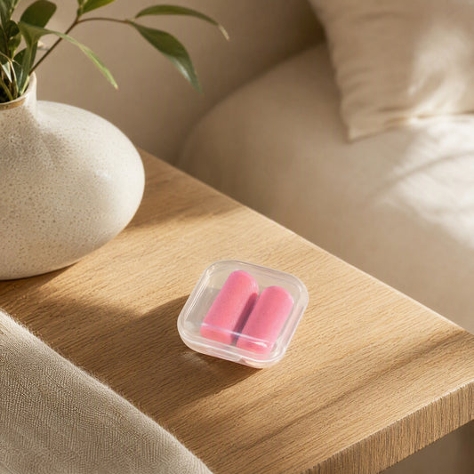 Soundsoft™ Noise Reduction Earplugs in a calm home setting
