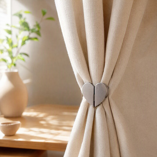 Shadeclip™ Blackout Curtain Magnetic Clips in a calm home setting