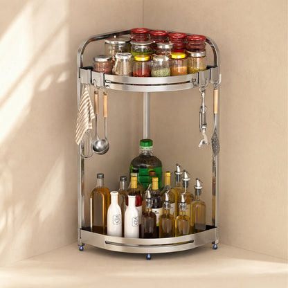 Nooksteel™ Stainless Steel Kitchen Corner Storage Rack