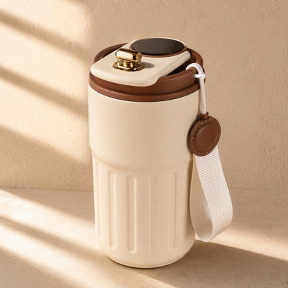 Steelsteep™ 316 Stainless Steel Thermos Cup, material and detail close-up