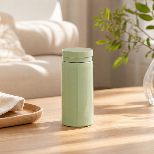 Chillsip™ Stainless Steel Insulated Water Bottle in a calm home setting