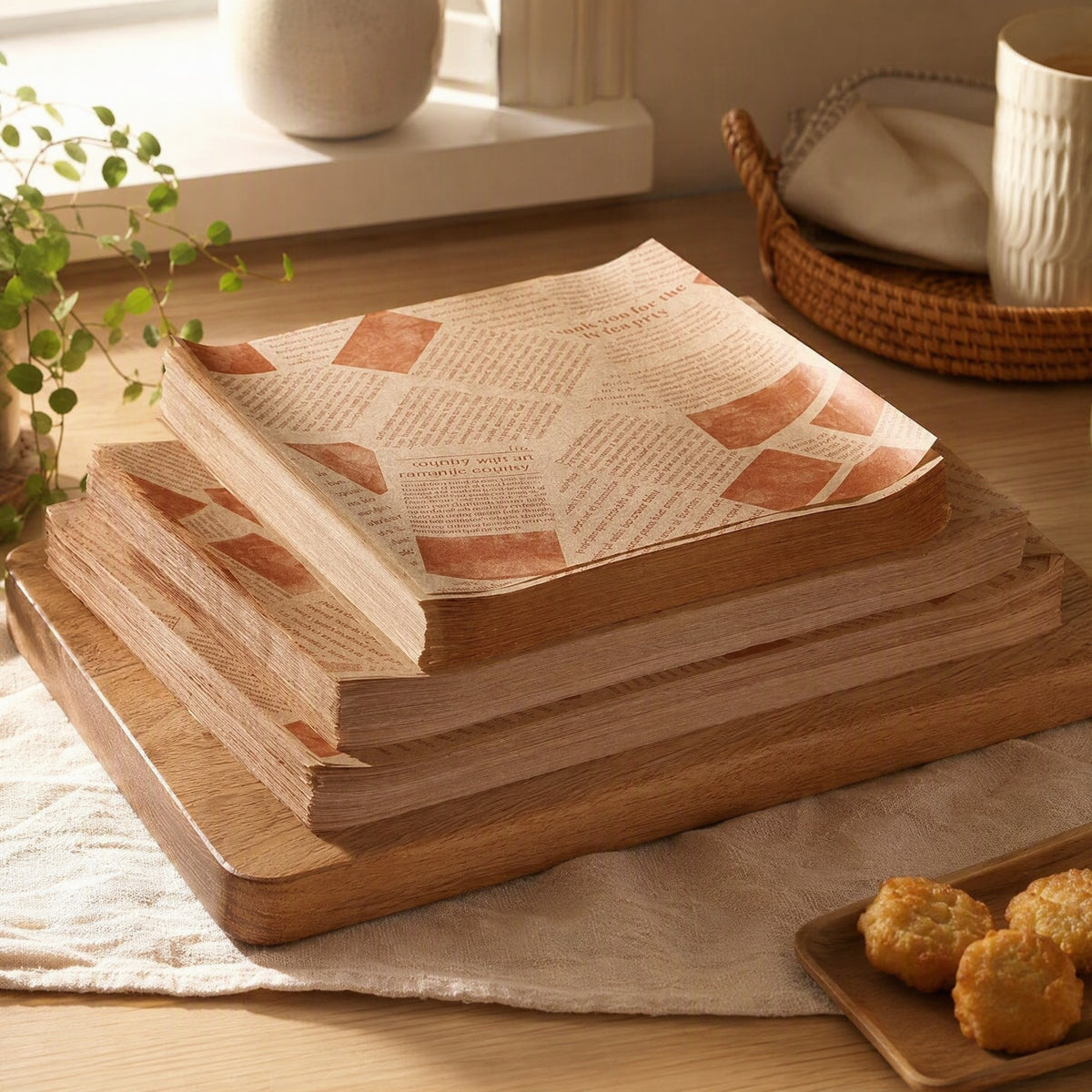 Pulppan™ Raw Wood Pulp Baking Paper in a calm home setting
