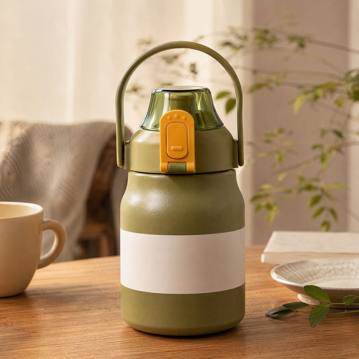 Gripbrew™ 316 Stainless Steel Insulated Cup With Handle, styled close view