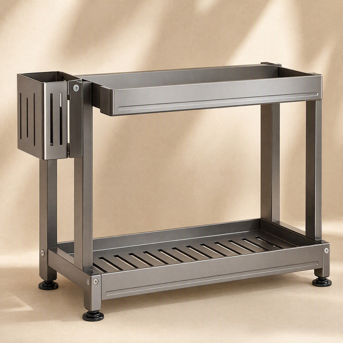 Spicehold™ Stainless Steel Seasoning Rack, material and detail close-up