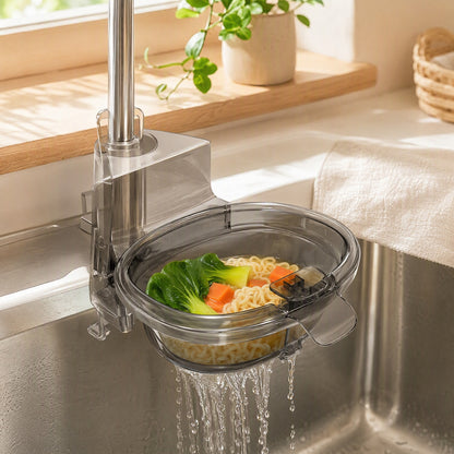 Clearsift™ Food Grade PET Sink Drain Basket in a calm home setting