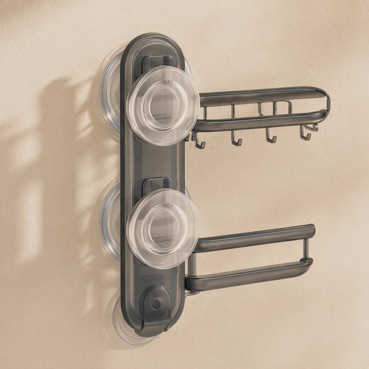 Pressrail™ Suction Cup Towel Rack, material and detail close-up