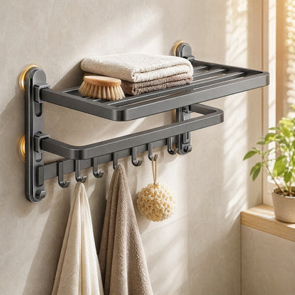 Pressrail™ Suction Cup Towel Rack in a calm home setting