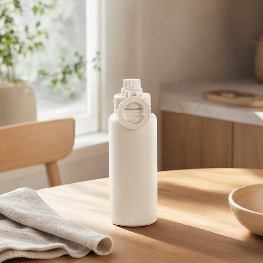 Snaplid™ Stainless Steel Water Bottle With Magnetic Lid in a calm home setting