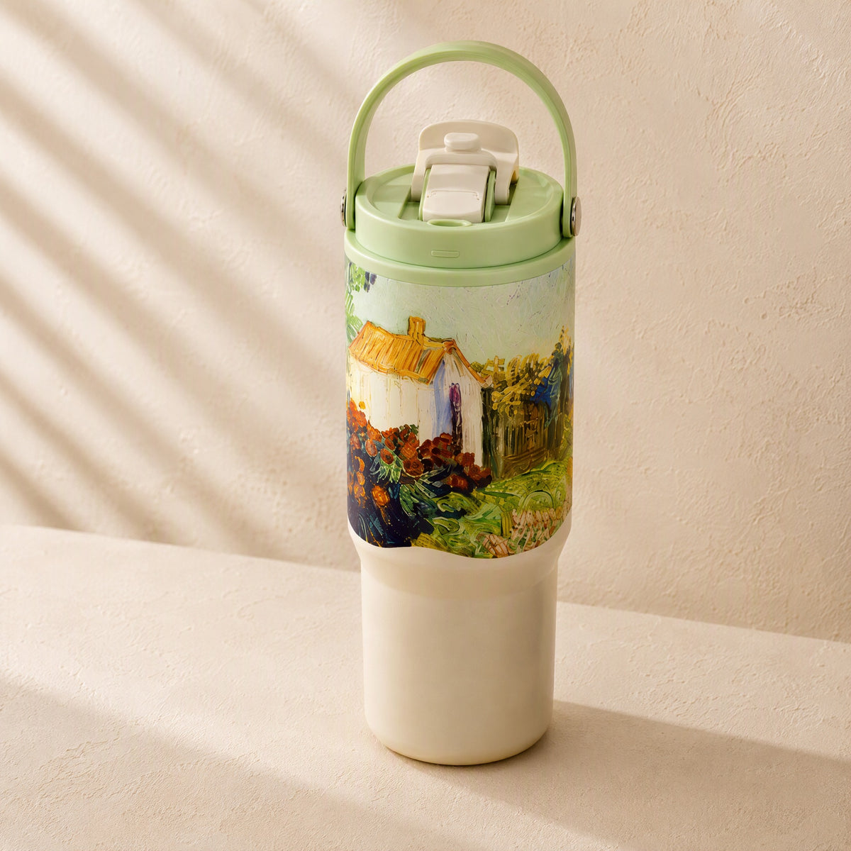 Ceramwarm™ Ceramic Inner Liner Thermos Cup, material and detail close-up