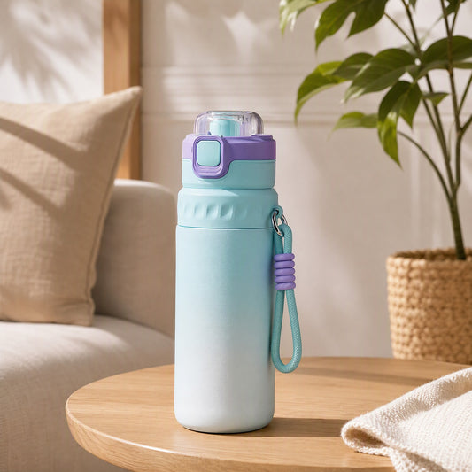 Steelgulp™ 316 Stainless Steel Sports Water Bottle in a calm home setting