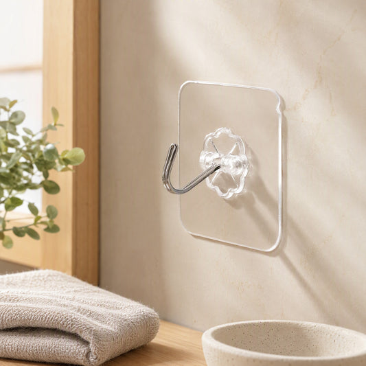 Hooktack™ Acrylic Adhesive Wall Hook in a calm home setting