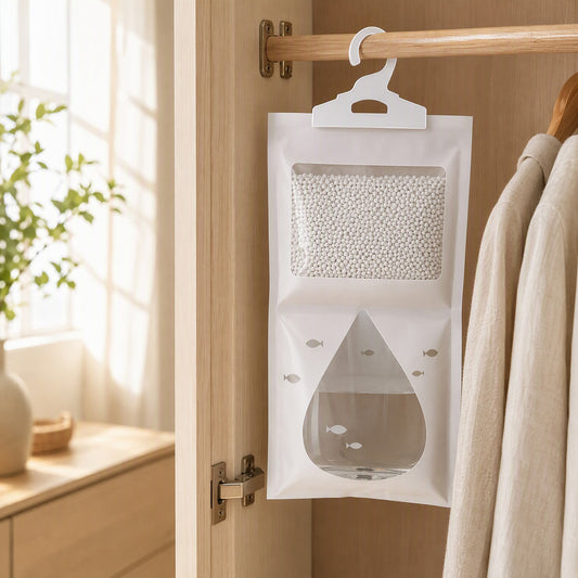 Dewdrop™ Hanging Dehumidifier Bag for Home in a calm home setting