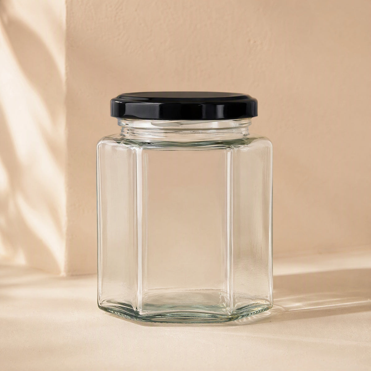 Hexahold™ Hexagonal Glass Food Jar With Lid