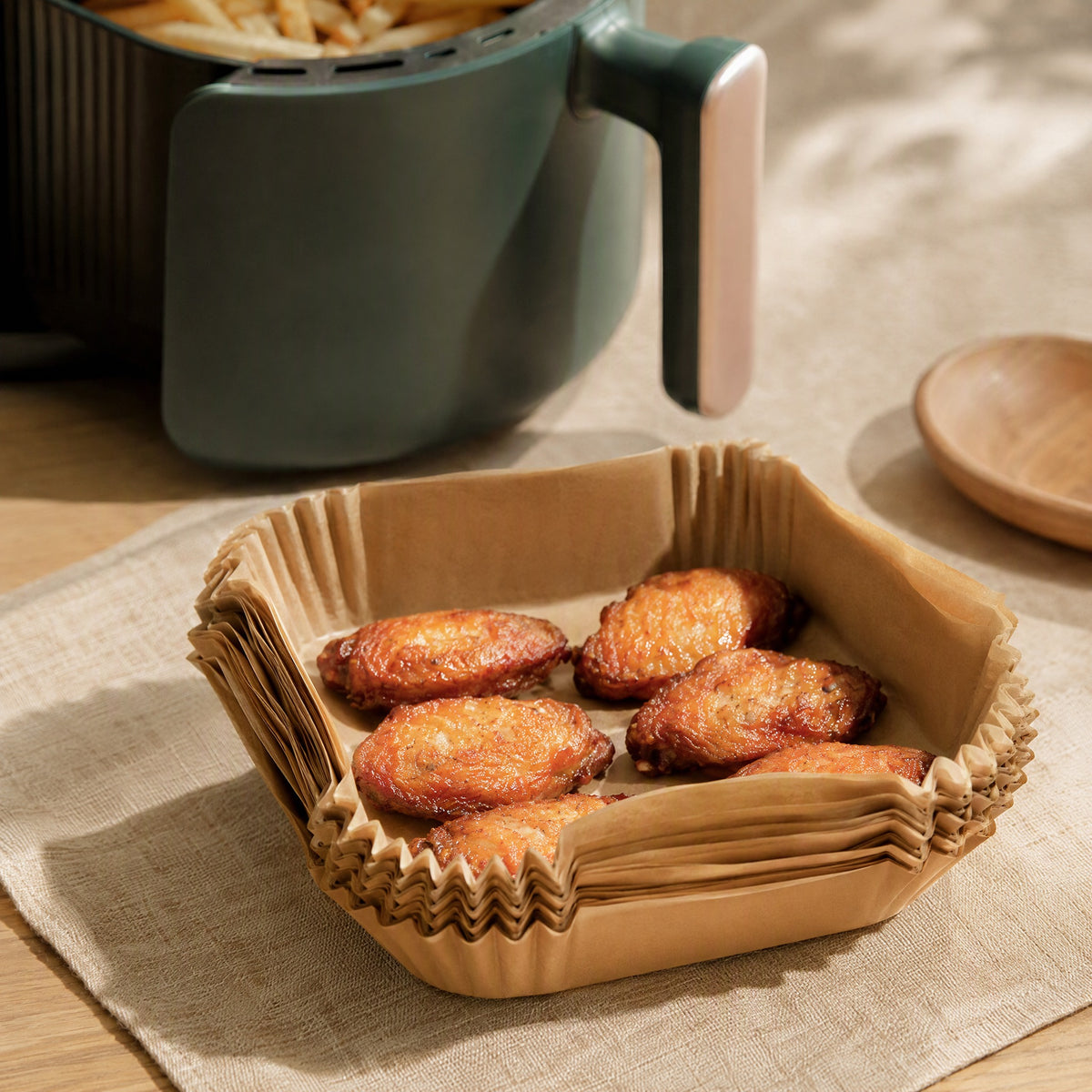 Silisheet™ Air Fryer Silicone Baking Paper, styled close view