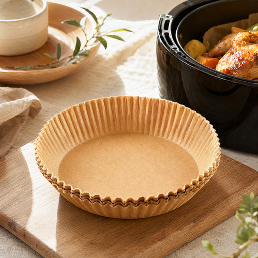 Driptray™ Air Fryer Greaseproof Paper Tray in a calm home setting