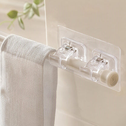 Drapepin™ Acrylic Curtain Rod Hooks, styled close view