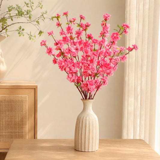 Peachpetal™ Artificial Peach Blossom Branch in a calm home setting
