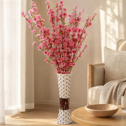 Peachpetal™ Artificial Peach Blossom Branch, styled close view