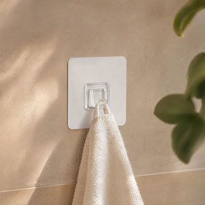 Hookrack™ Plastic Adhesive Hook Storage Rack, styled close view